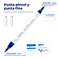 ARRTX 18 MARCADORES METÁLICOS DOBLE PUNTA PINCEL & FINA - Miniatura 2