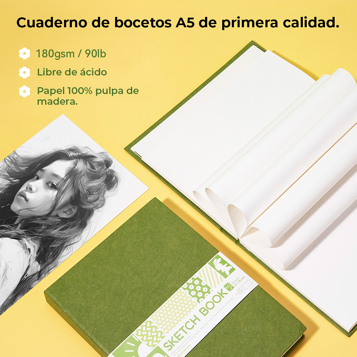 ARRTX CUADERNO DE BOCETOS A5 LIBRE DE ÁCIDO 180 G 3