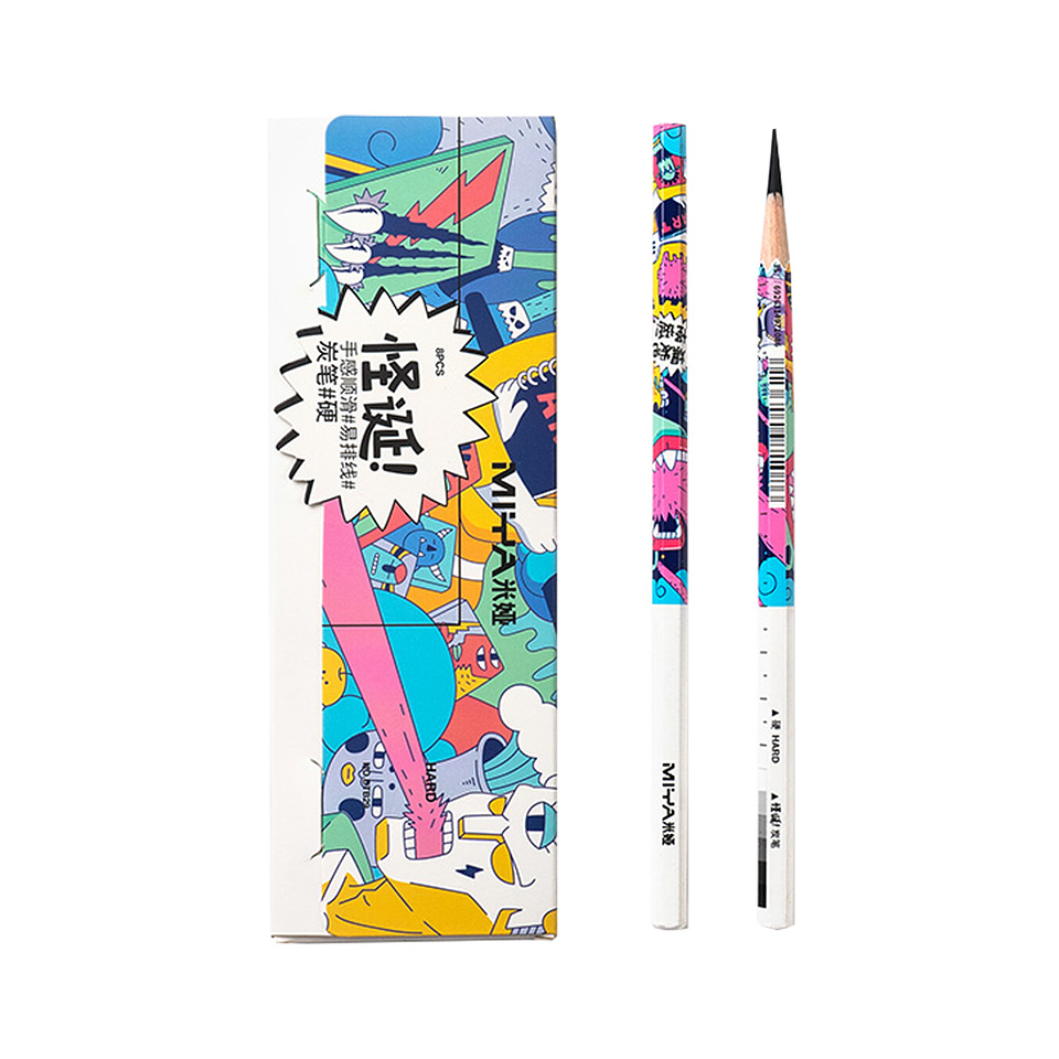 LÁPIZ DE CARBÓN MIYA 8 UNDS DURO 1