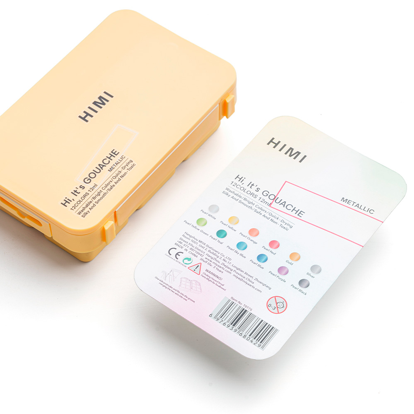 SET DE GOUACHE METALIZADA HIMI 12 COLORES 12 ML 3