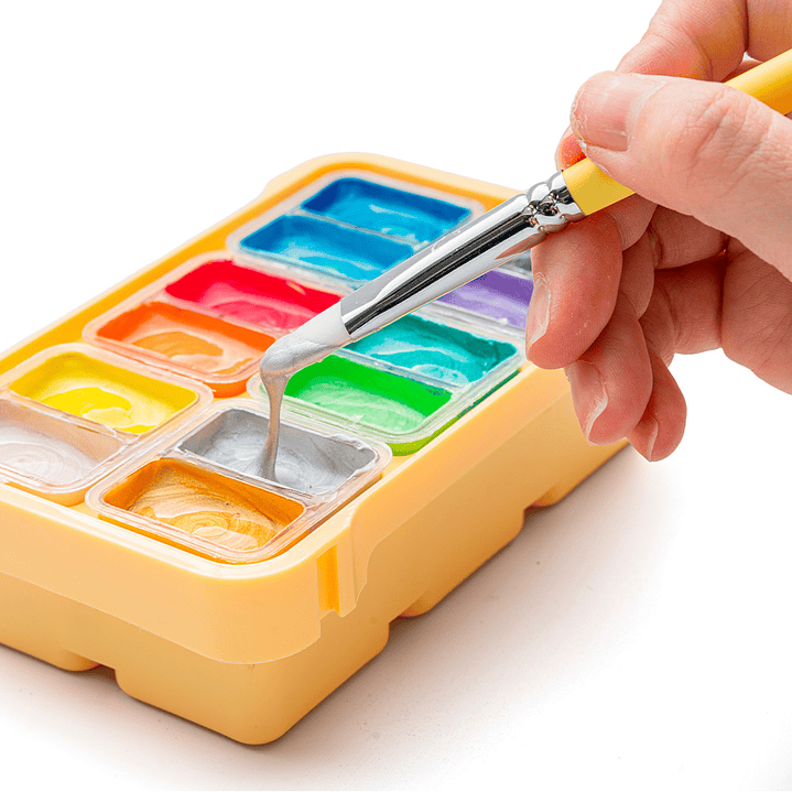 SET DE GOUACHE METALIZADA HIMI 12 COLORES 12 ML 8