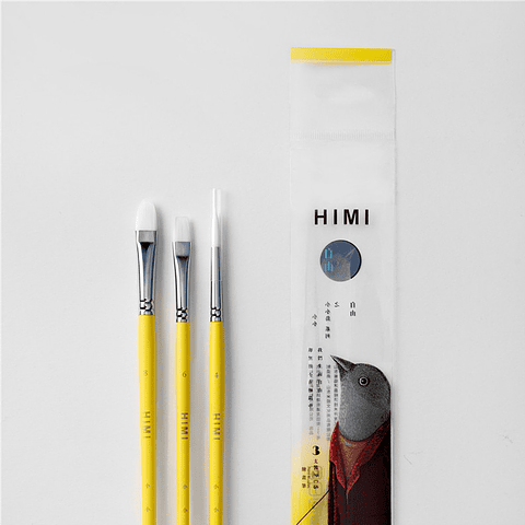 PINCELES PARA PINTAR HIMI PAJARITO  3 UNDS AMARILLO