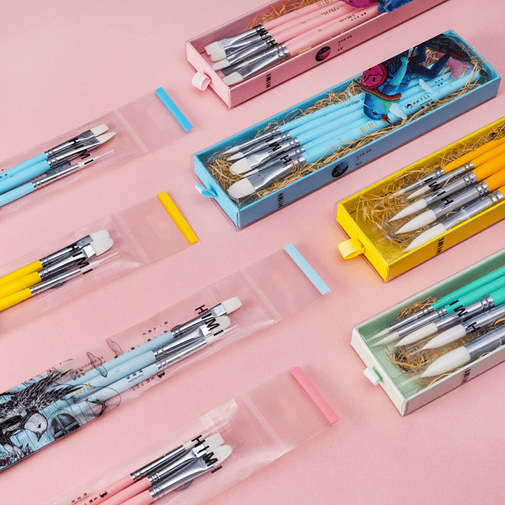 PINCELES PARA PINTAR HIMI PAJARITO  3 UNDS AMARILLO 4