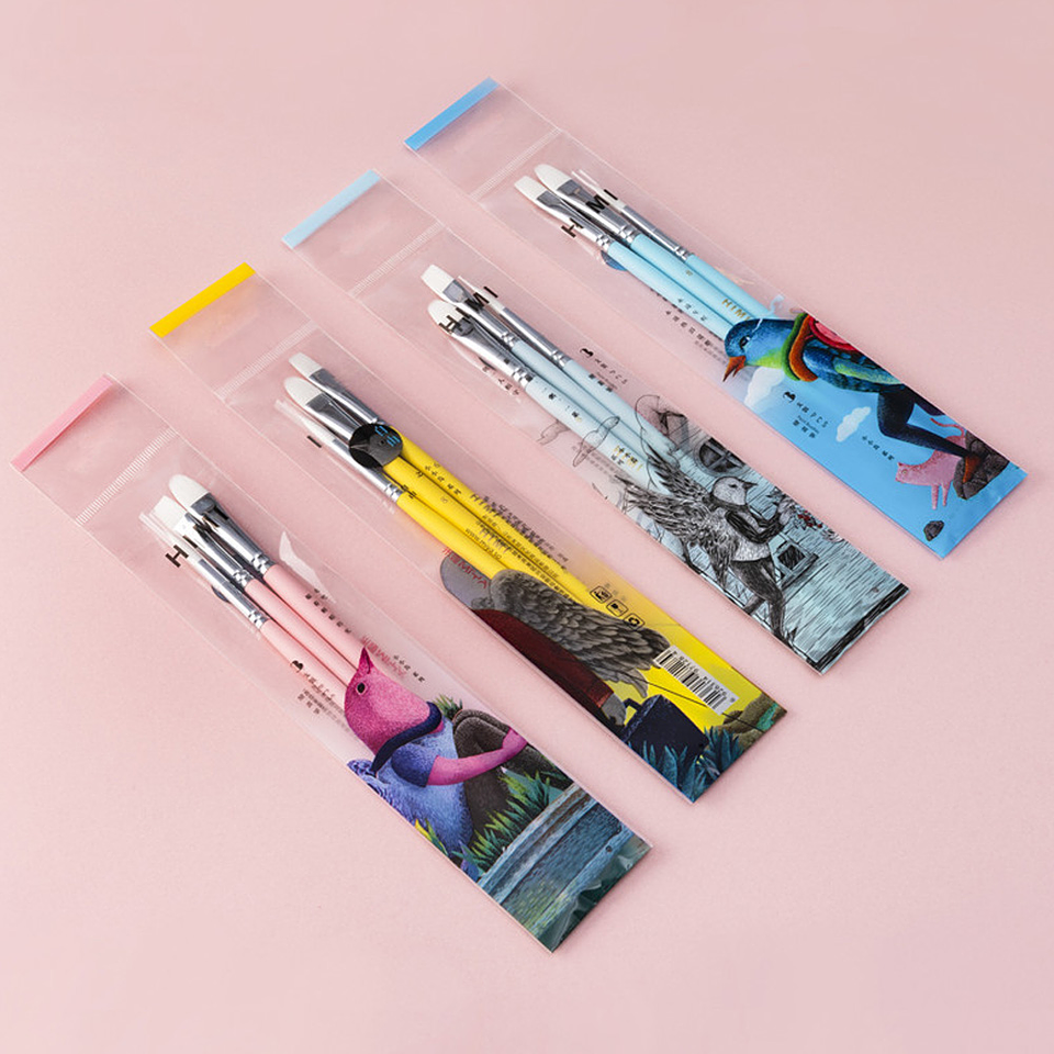 PINCELES PARA PINTAR HIMI PAJITO 3 UNDS ROSA 3