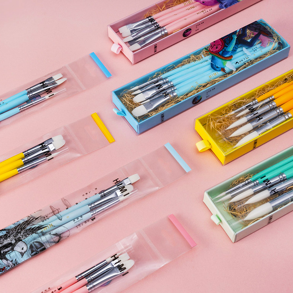 PINCELES PARA PINTAR HIMI PAJITO 3 UNDS ROSA 4