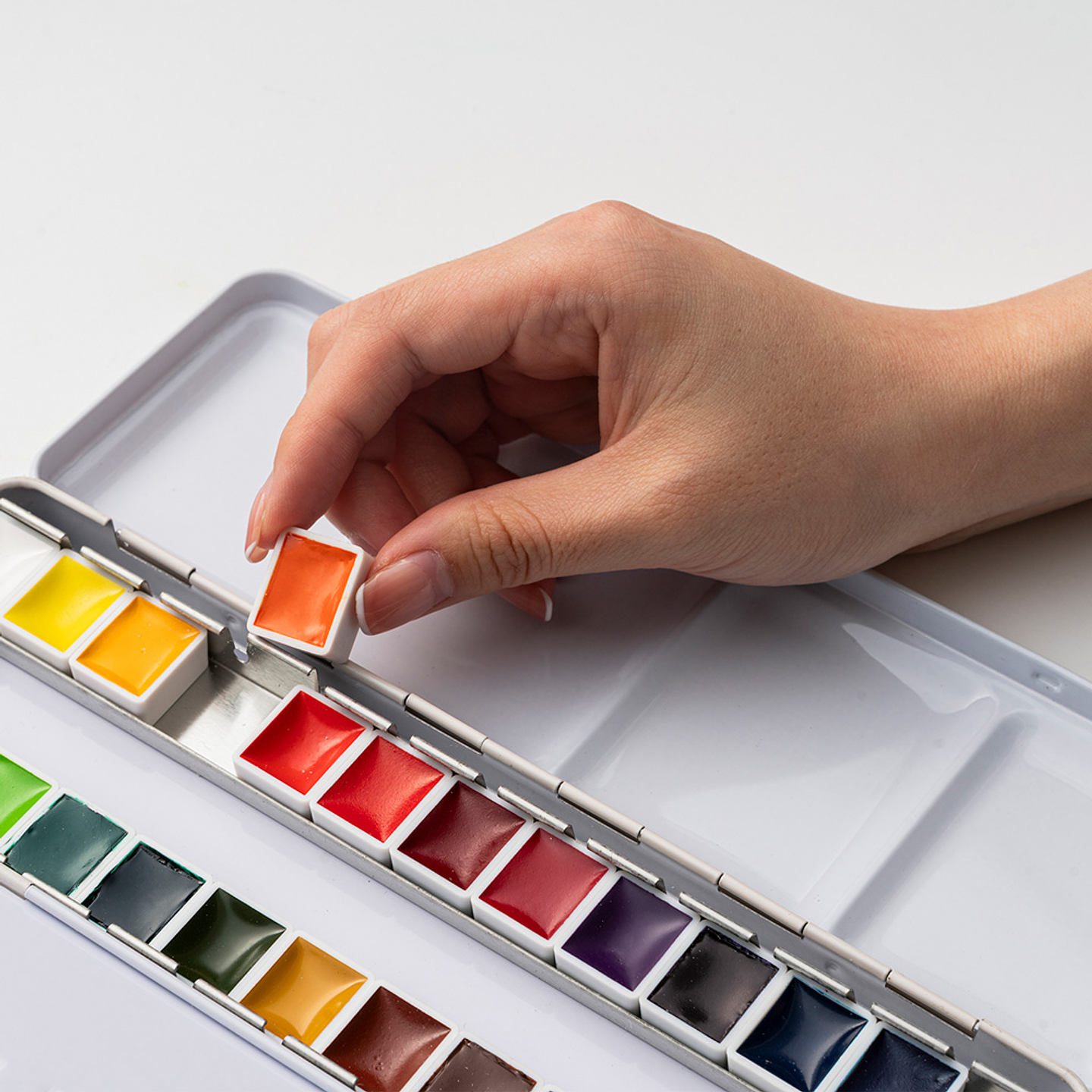 SET DE PINTURA 24 COLORES ACUARELA HIMI 2ML  5