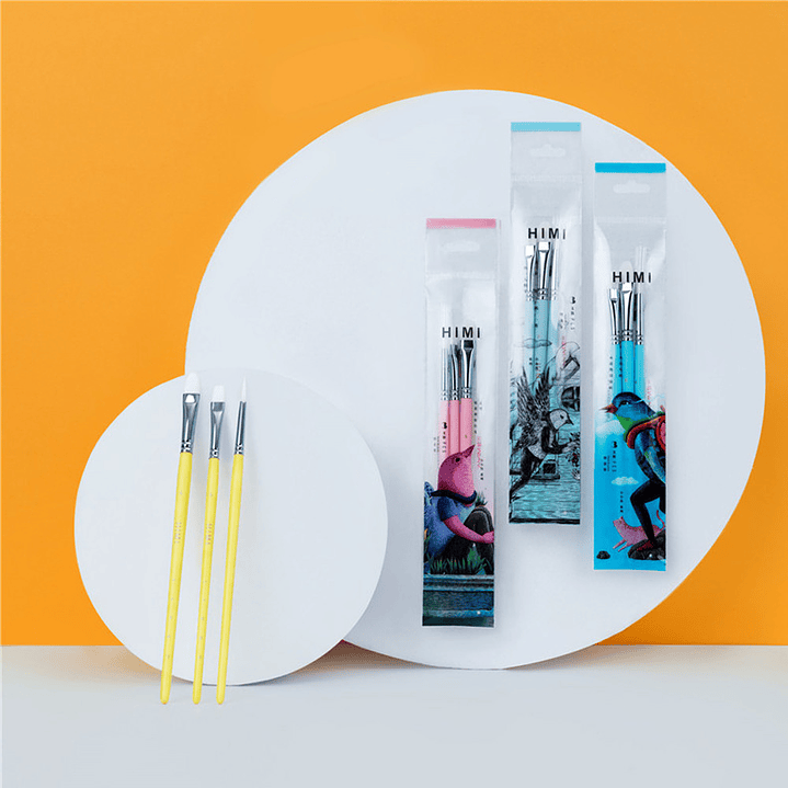 PINCELES PARA PINTAR HIMI PAJARITO 3 UNDS VERDE 3