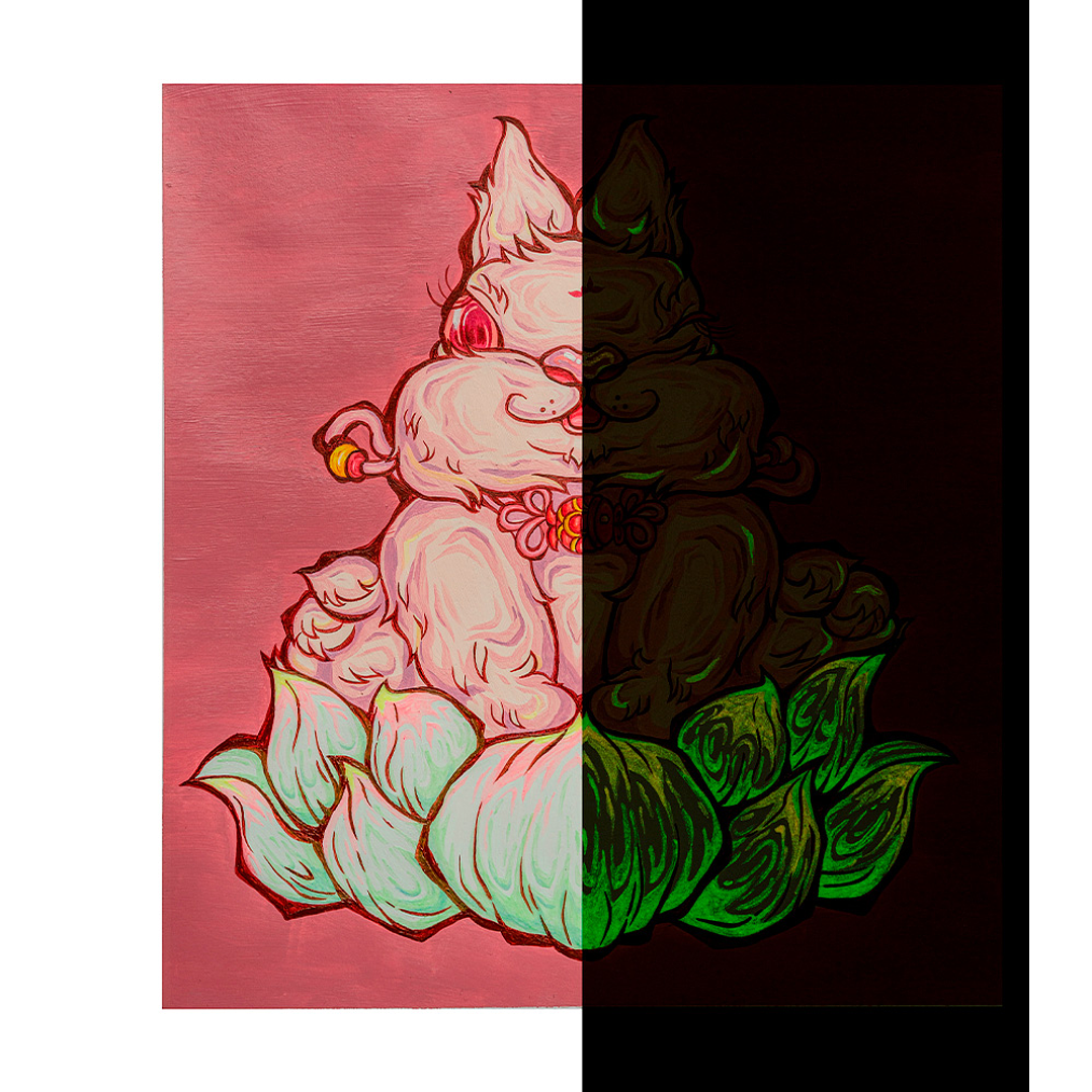 PINTURA ACRÍLICA HIMI QUE BRILLA EN LA OSCURIDAD 6 COLORES 60 ML 5