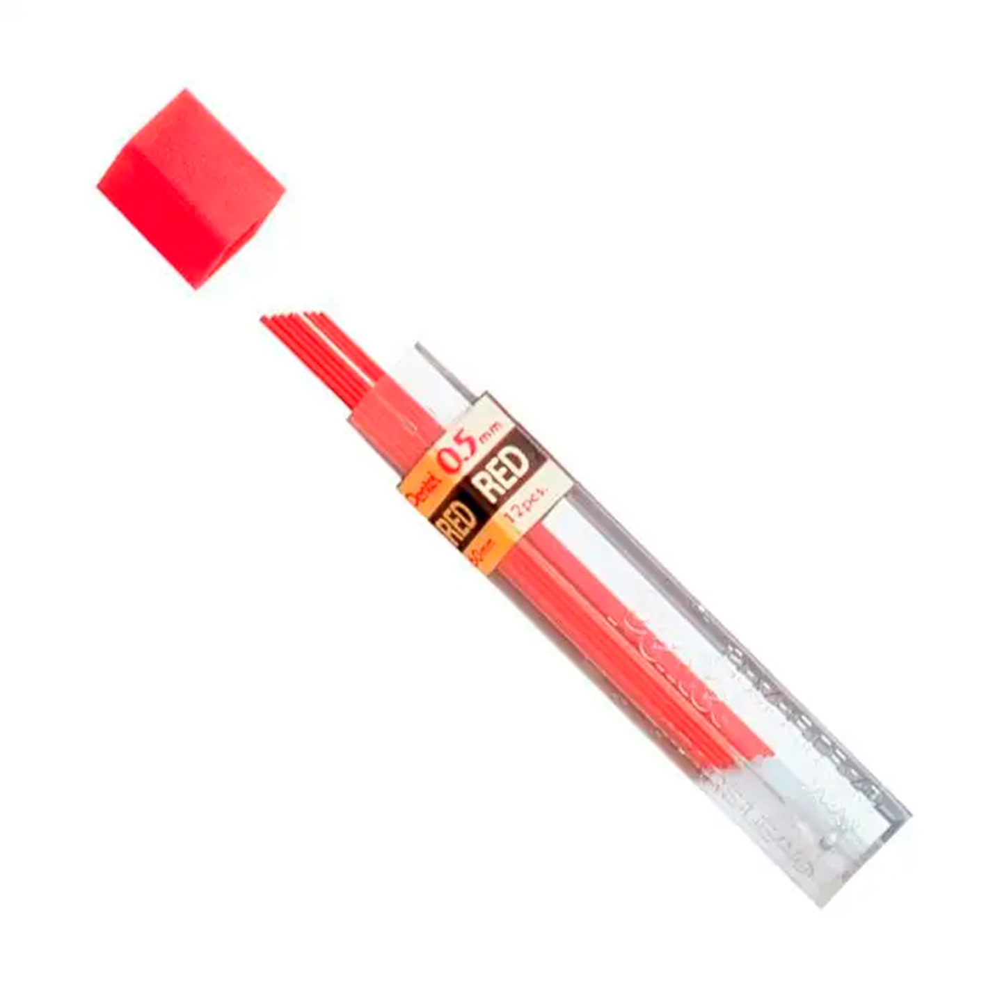 Tb 12 Mina Pentel Col Rojo 0,5mm HB  1