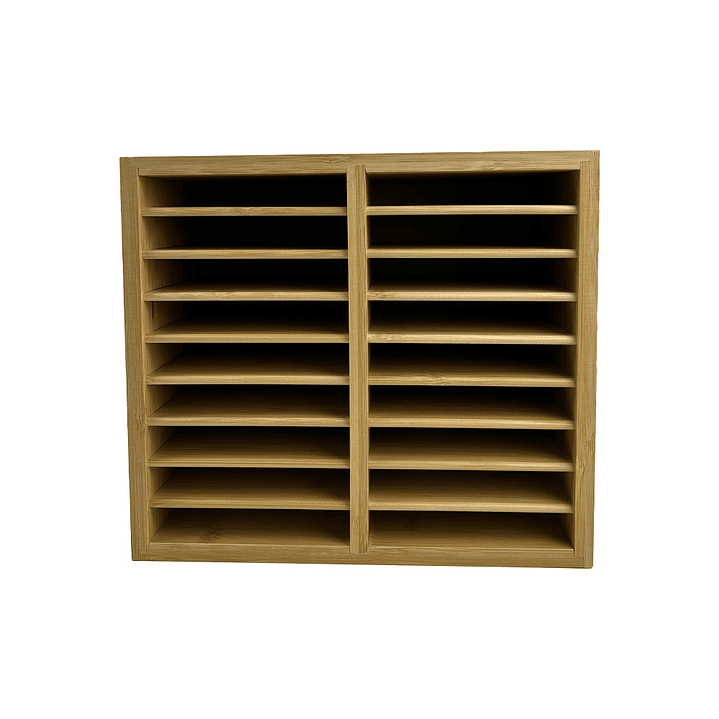 OHUHU ORGANIZADOR DE MARCADORES DE BAMBÚ PARA 126 UNIDADES  3