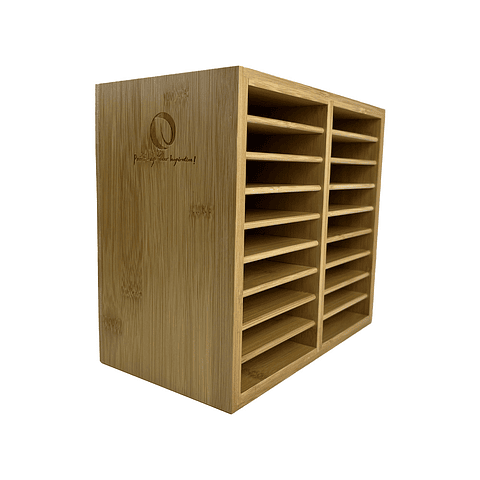 OHUHU ORGANIZADOR DE MARCADORES DE BAMBÚ PARA 126 UNIDADES 