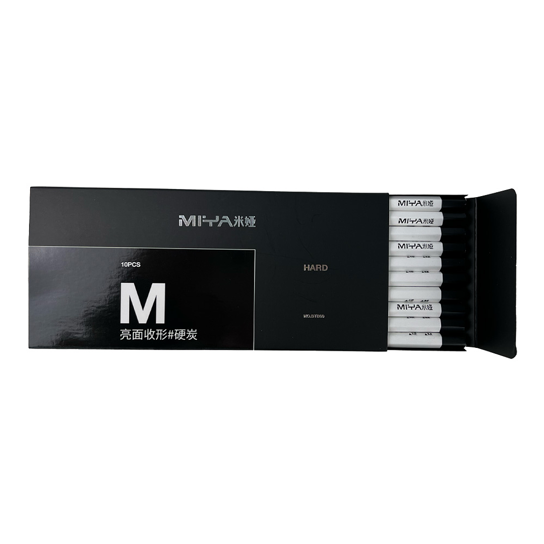 LÁPIZ DE CARBÓN MIYA SERIE M 10 UNDS DURO 3