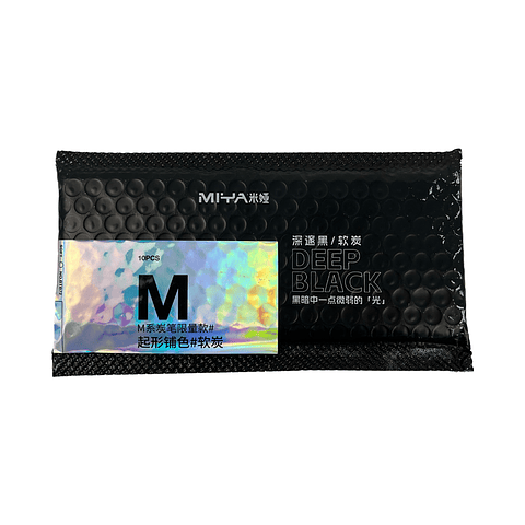 LÁPIZ DE CARBÓN MIYA SERIE M 10 UNDS SUAVE