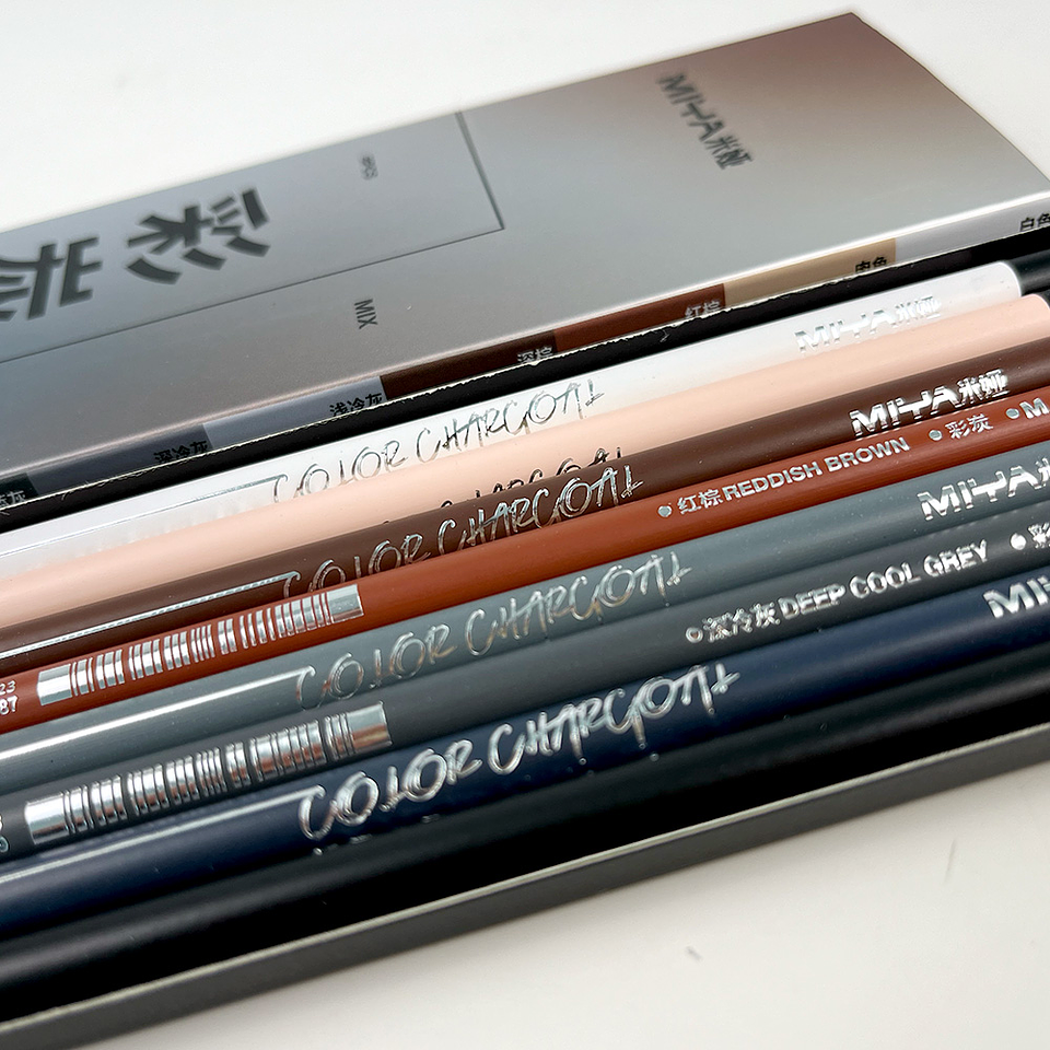 LÁPIZ DE CARBÓN DE COLOR MIYA SERIE M 8 UNDS 3