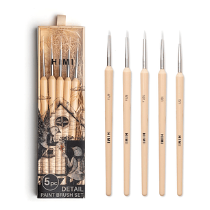 HIMI LITTLE BIRD SET DE 5 PINCELES ACUARELA AMARILLO 