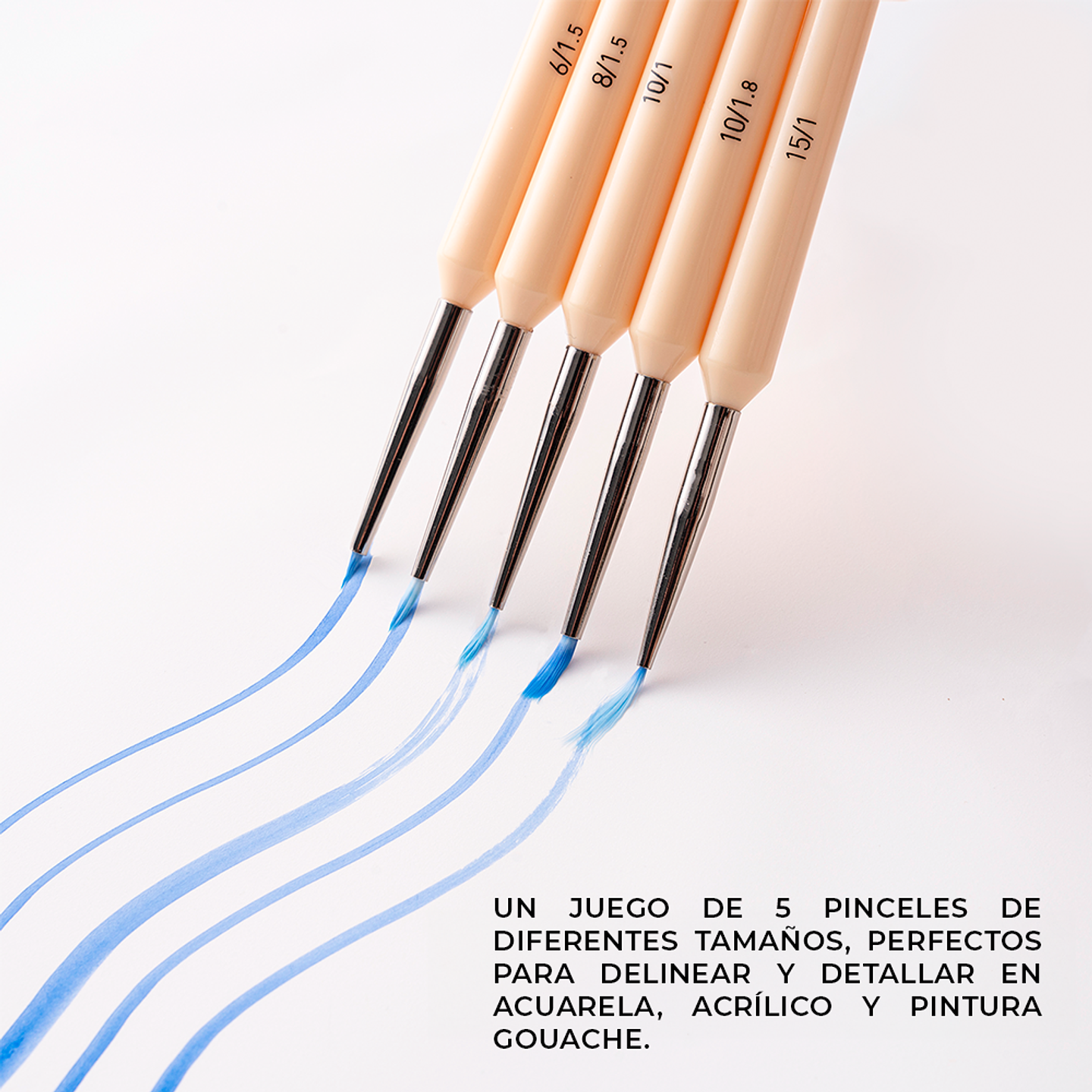 HIMI LITTLE BIRD SET DE 5 PINCELES ACUARELA AMARILLO  3