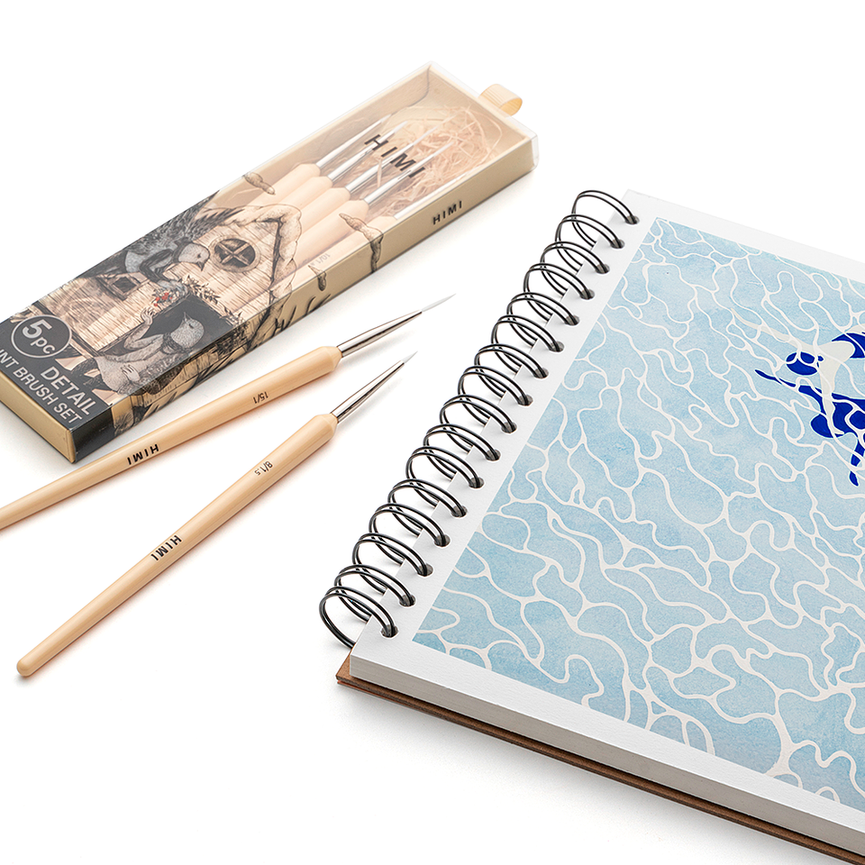 HIMI LITTLE BIRD SET DE 5 PINCELES ACUARELA AMARILLO  6