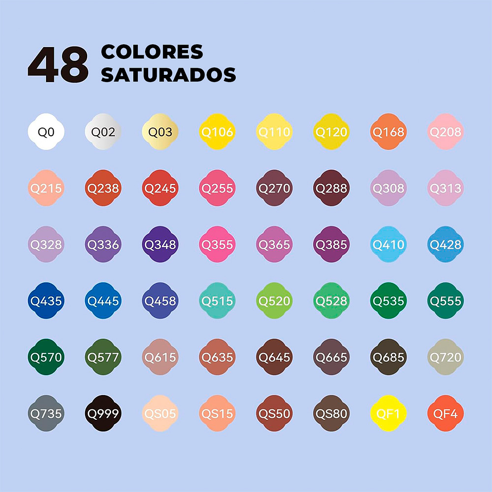Arrtx Marcadores Acrílicos de 48 Colores (Punta Redonda)  5