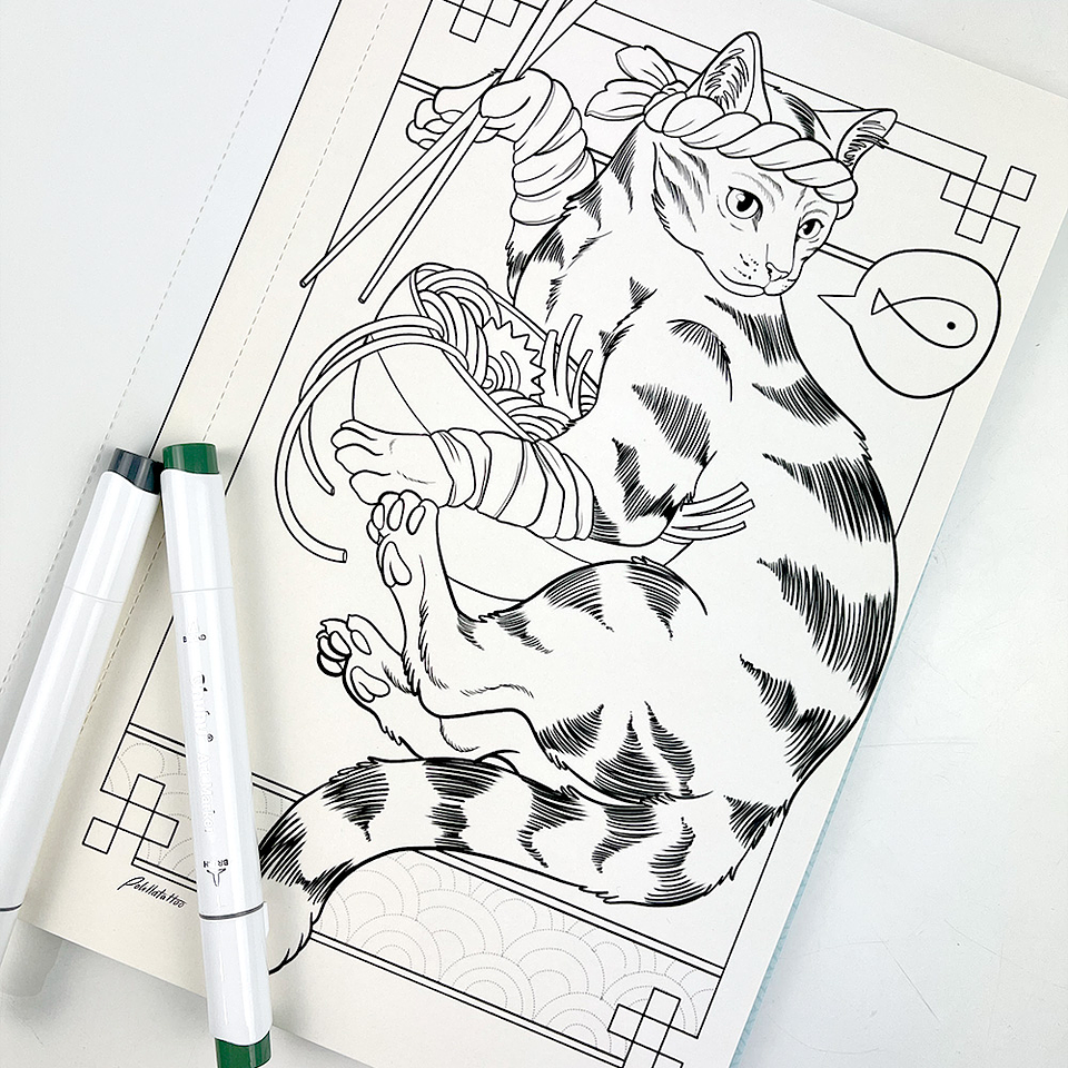 LIBRO KAWAII COLORING BOOK POR POLILLATATTOO 9789564185491 3