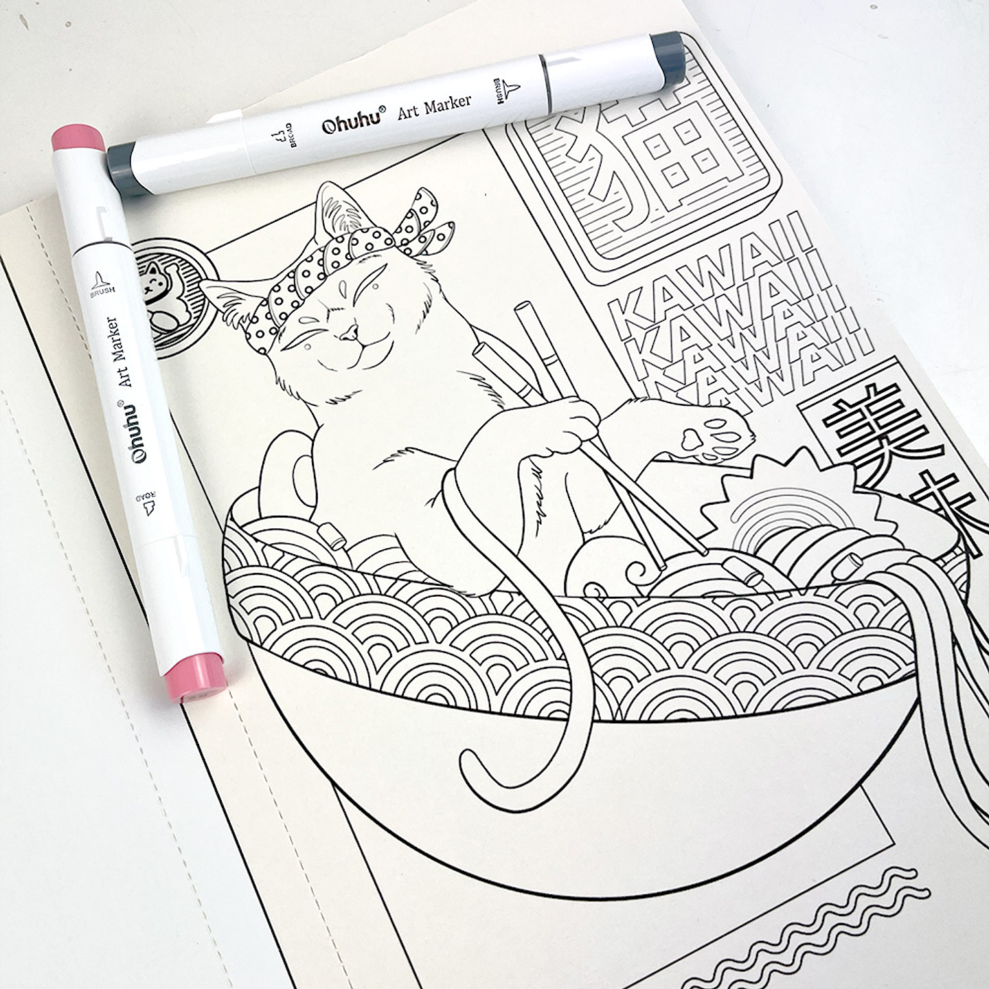 LIBRO KAWAII COLORING BOOK POR POLILLATATTOO 9789564185491 4