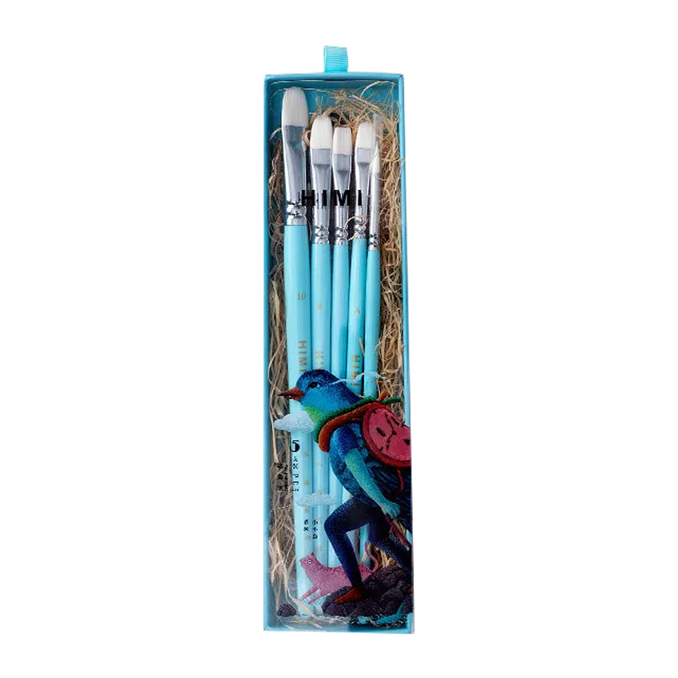 HIMI LITTLE BIRD SET DE 5 PINCELES BLUE  1