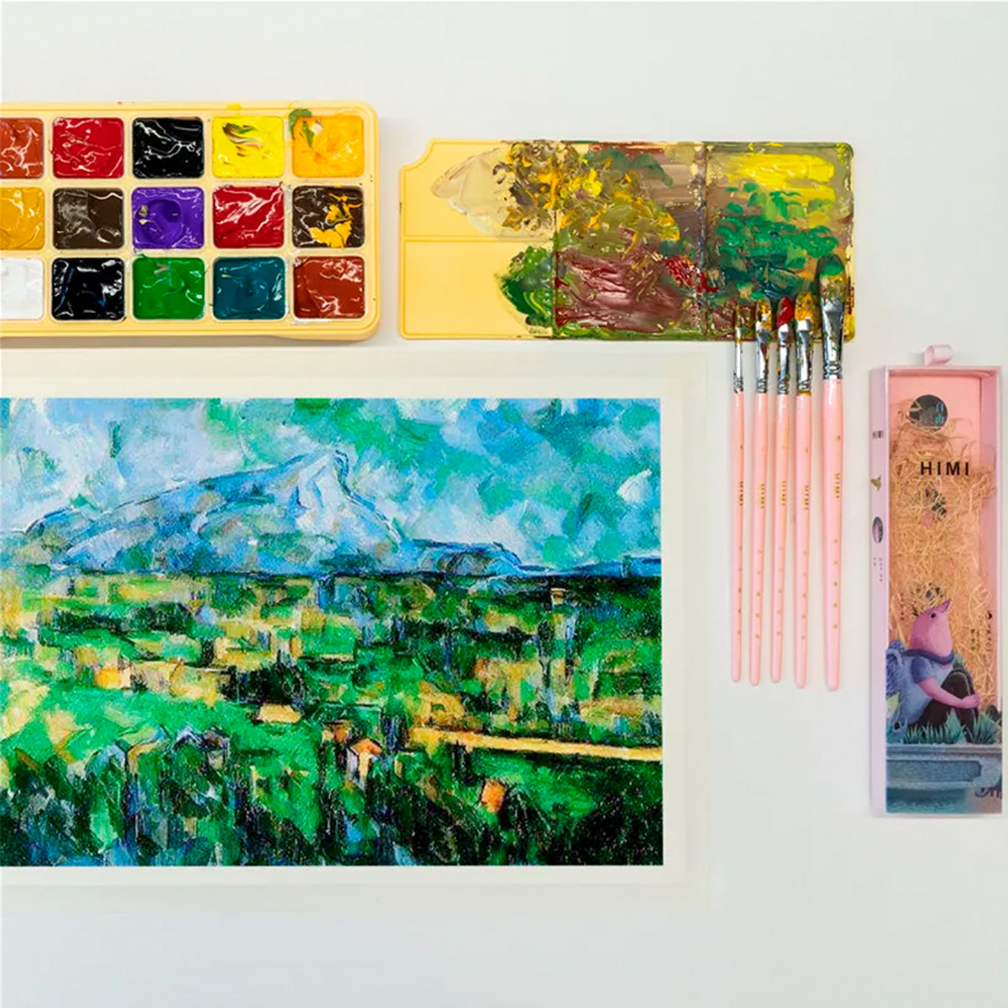 HIMI LITTLE BIRD SET DE 5 PINCELES BLUE  2