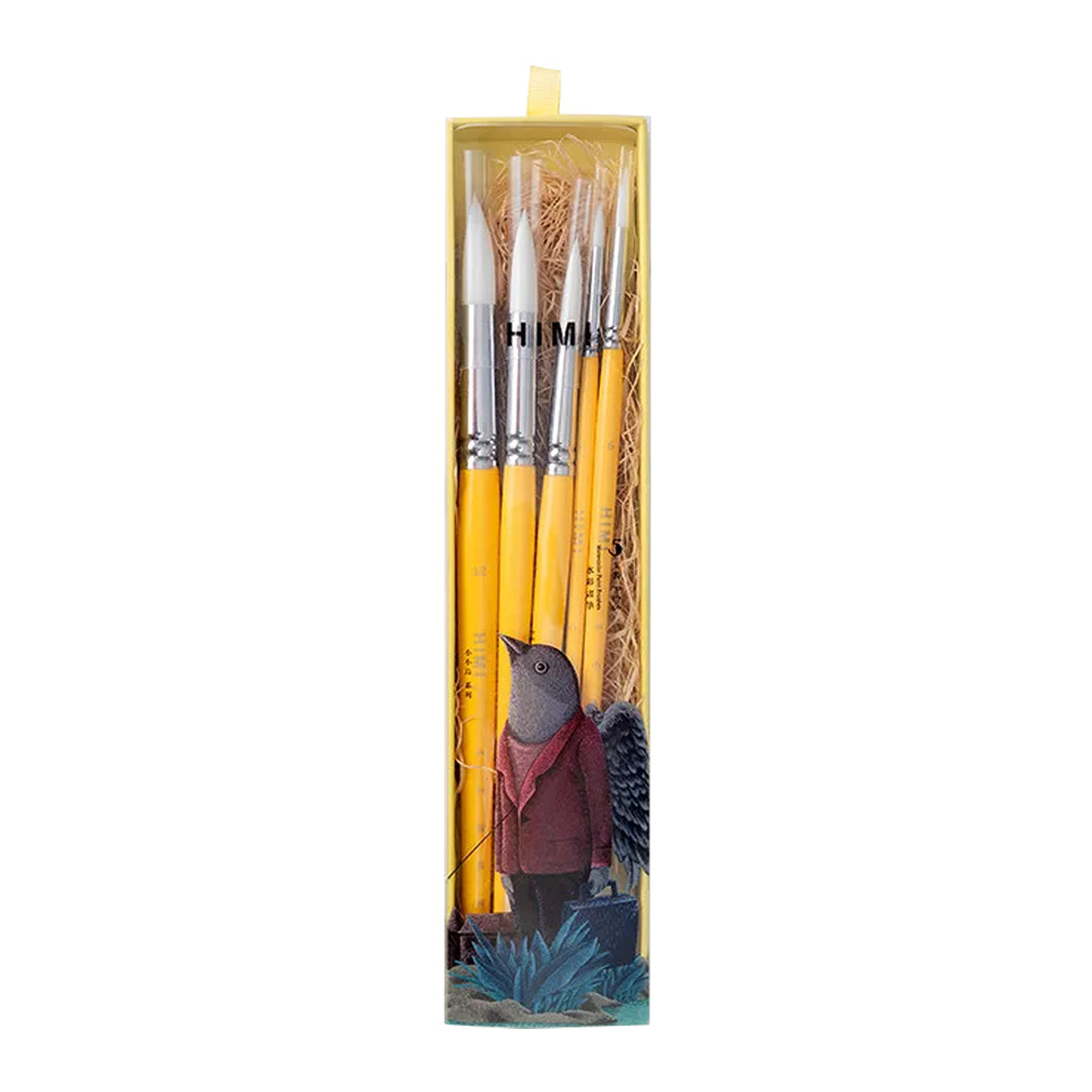 HIMI LITTLE BIRD SET DE 5 PINCELES ACUARELA YELLOW 1