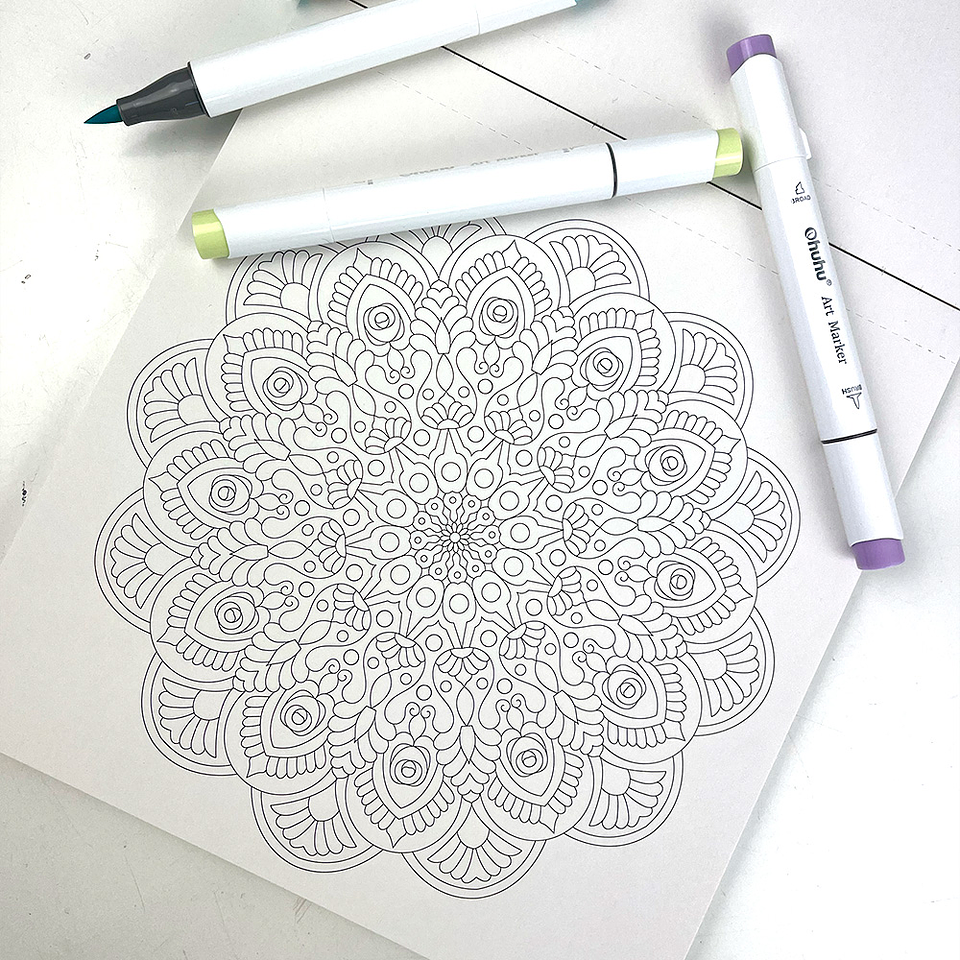 BLOCK PARA COLOREAR MANDALAS  3