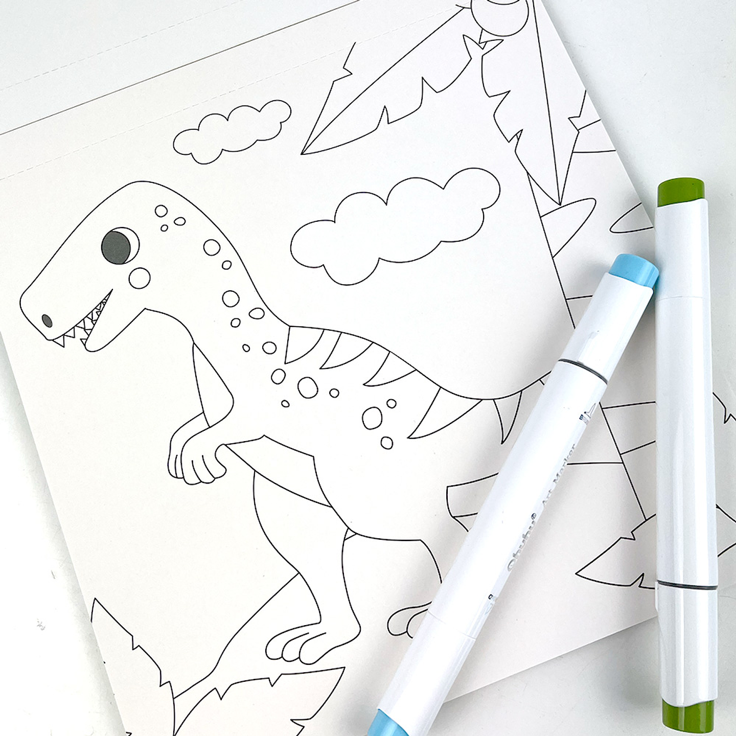 BLOCK PARA COLOREAR DINOS  3