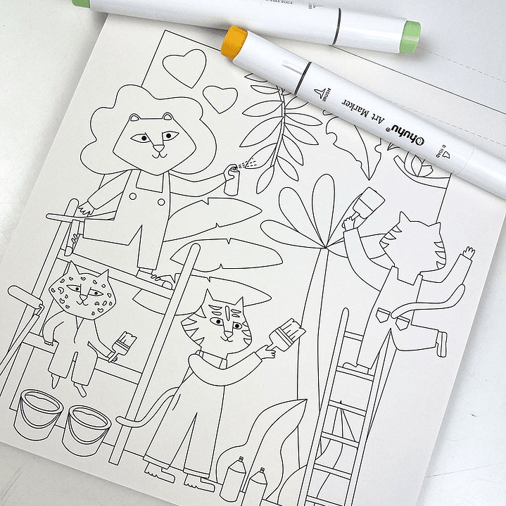 BLOCK PARA COLOREAR AVENTURAS SALVAJES  3