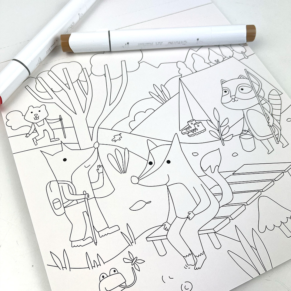 BLOCK PARA COLOREAR AVENTURAS SALVAJES  4