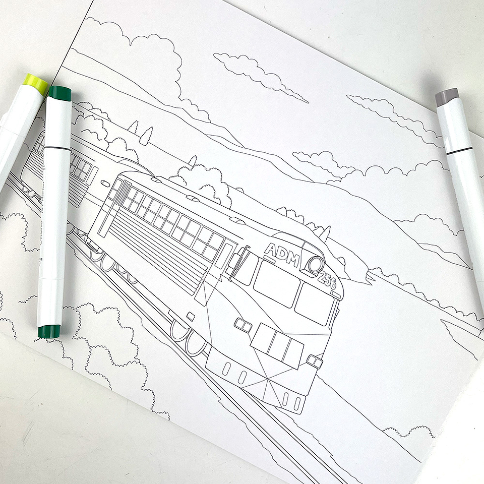 BLOCK PARA COLOREAR PAISAJES DE CHILE  3