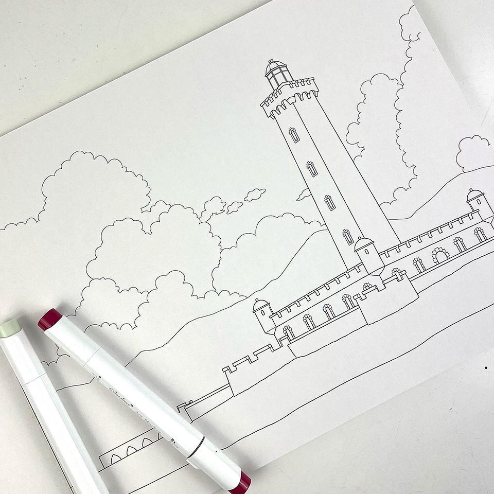 BLOCK PARA COLOREAR PAISAJES DE CHILE  4