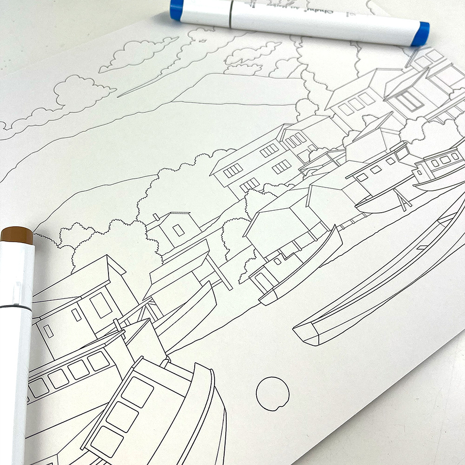 BLOCK PARA COLOREAR PAISAJES DE CHILE  5