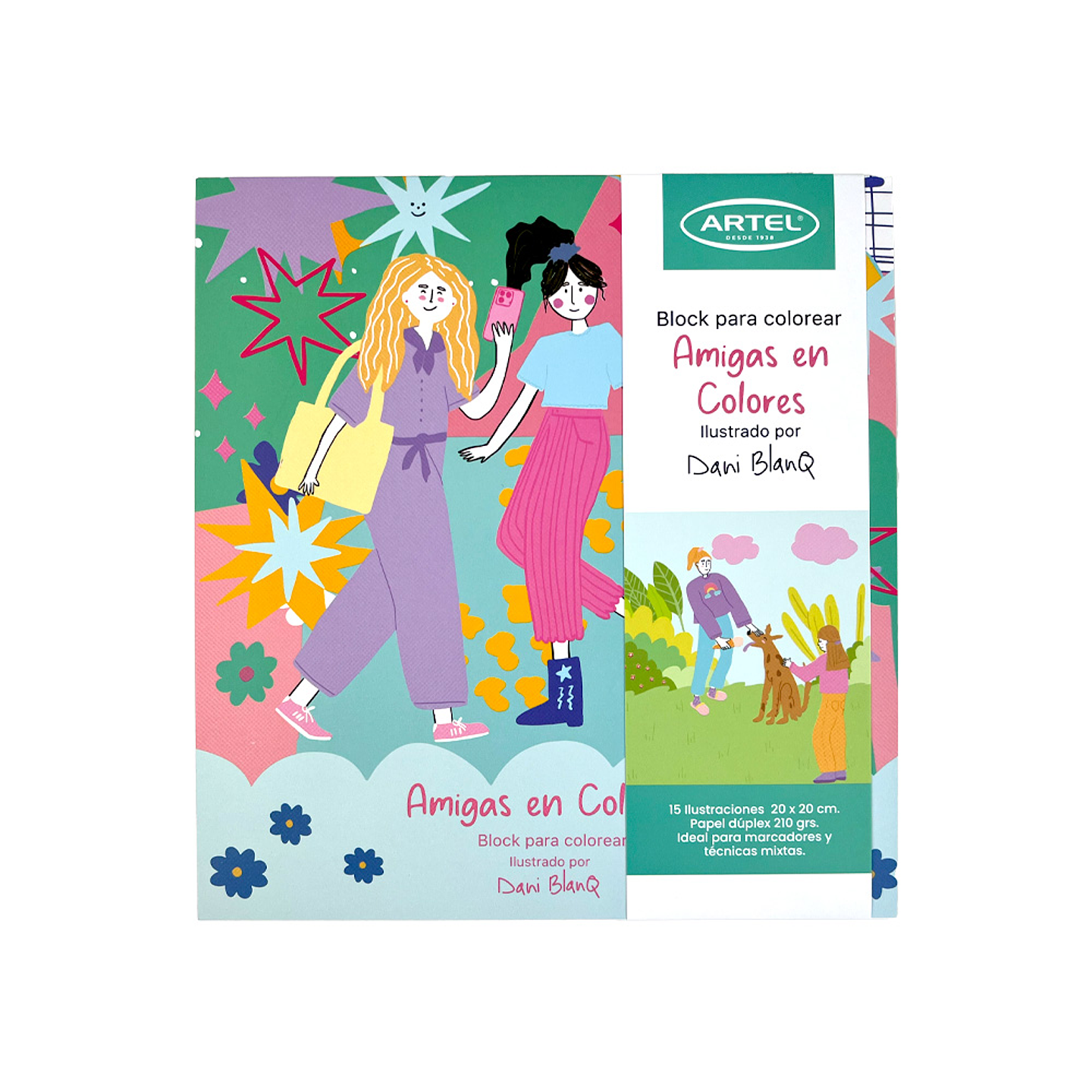 BLOCK PARA COLOREAR AMIGAS EN COLORES  1