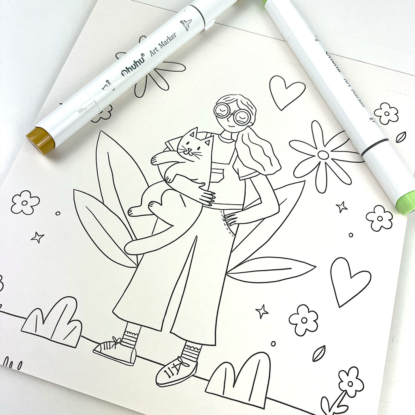 BLOCK PARA COLOREAR AMIGAS EN COLORES  3