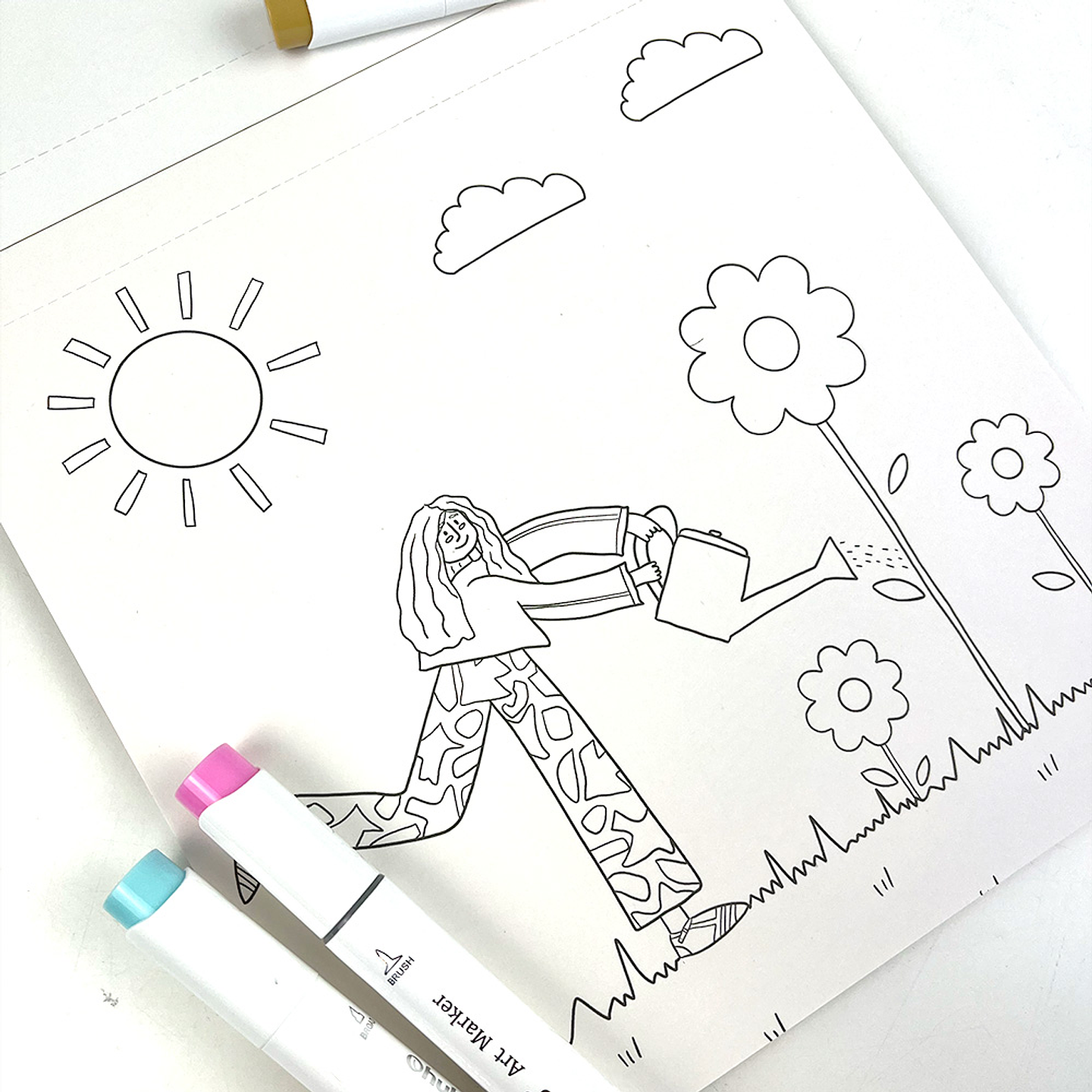 BLOCK PARA COLOREAR AMIGAS EN COLORES  5