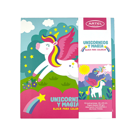 BLOCK PARA COLOREAR UNICORNIOS Y MAGIA 