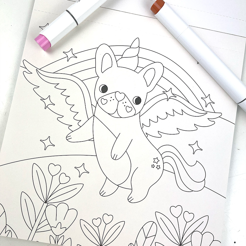 BLOCK PARA COLOREAR UNICORNIOS Y MAGIA  5