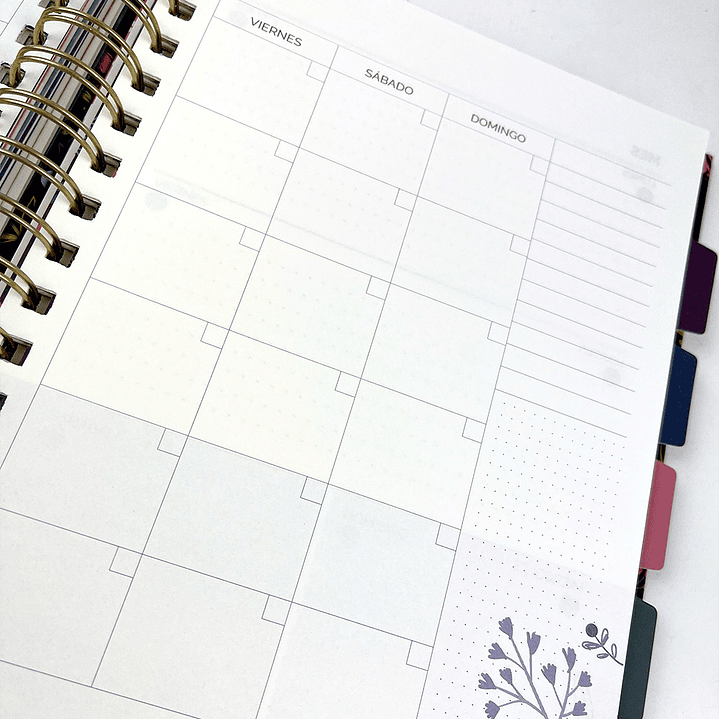 PLANNER 12 MESES 2025/BLACK FLOWER 16X21CM  5