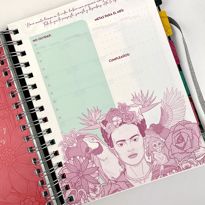 PLANNER 12 MESES 2025/BLACK FRIDA KAHLO 17,5X21,5CM  4