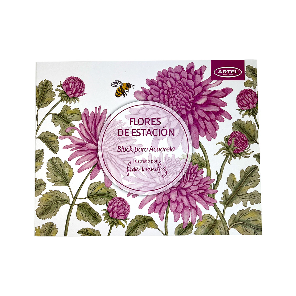 BLOCK PARA ACUARELAS FLORES DE ESTACIÓN  1