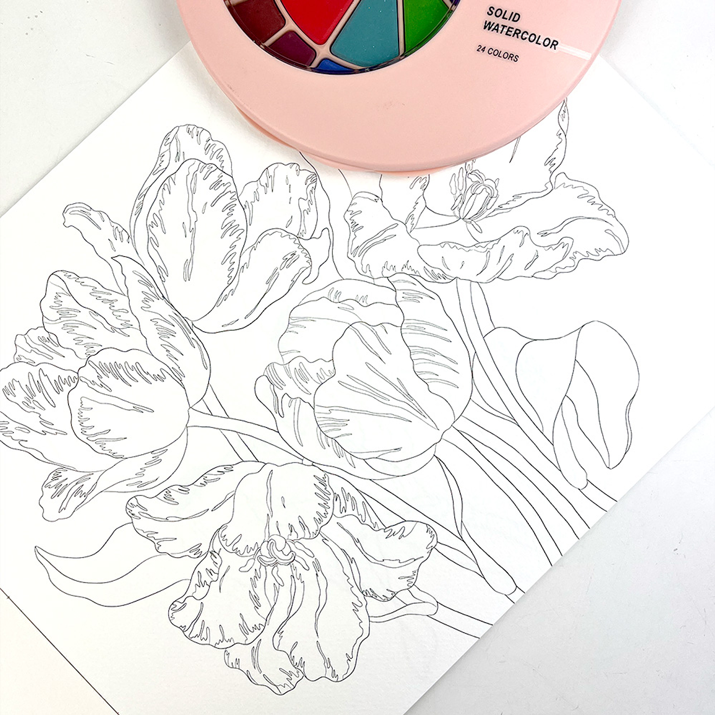 BLOCK PARA ACUARELAS FLORES DE ESTACIÓN  4