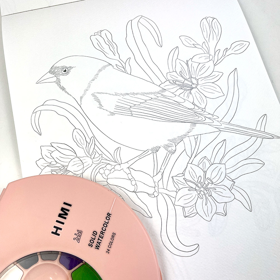 BLOCK PARA ACUARELAS FLORES DE ESTACIÓN  5