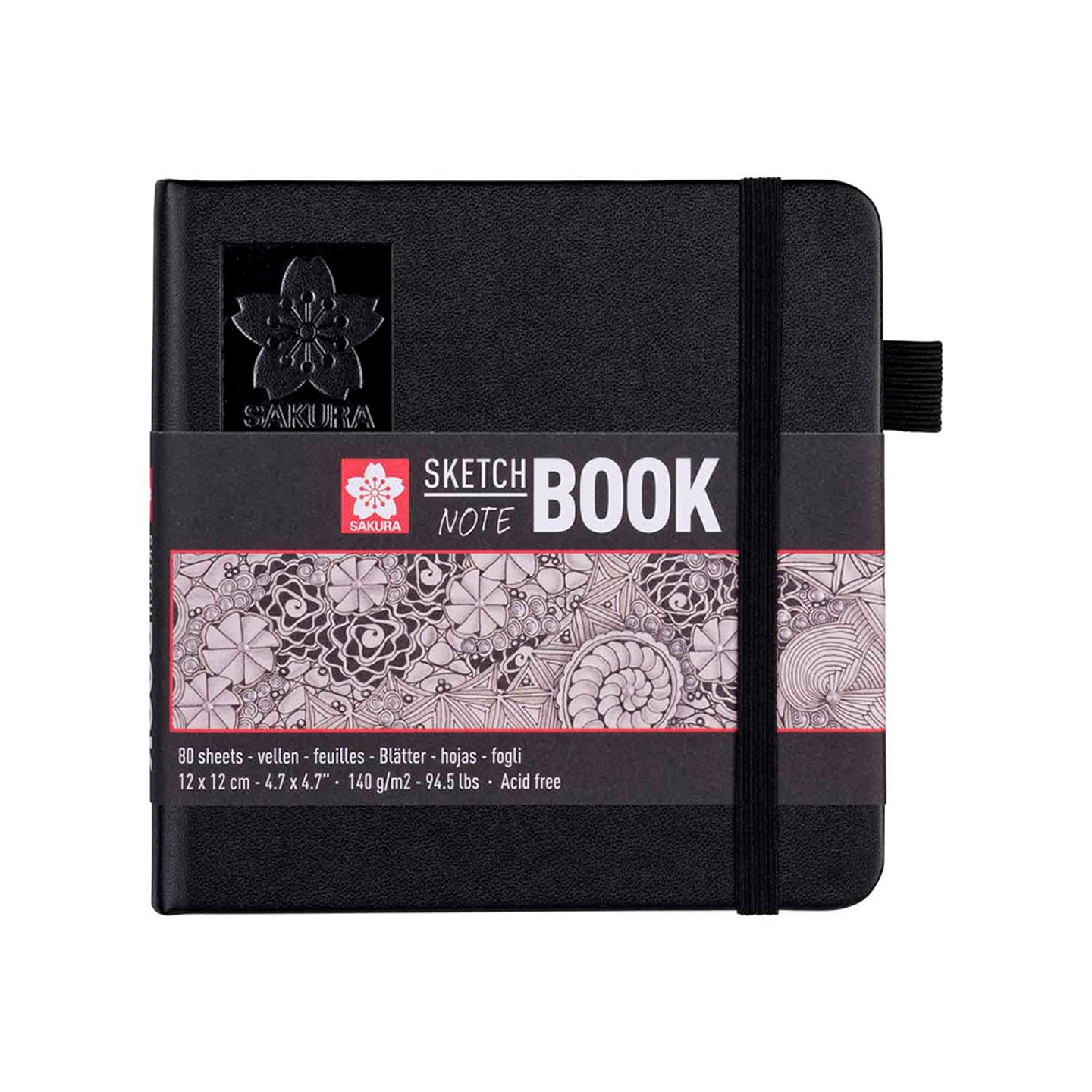 SKETCHBOOK SAKURA HOJA BLANCA CREMA 12X12CM 140GR 80 HOJAS  2