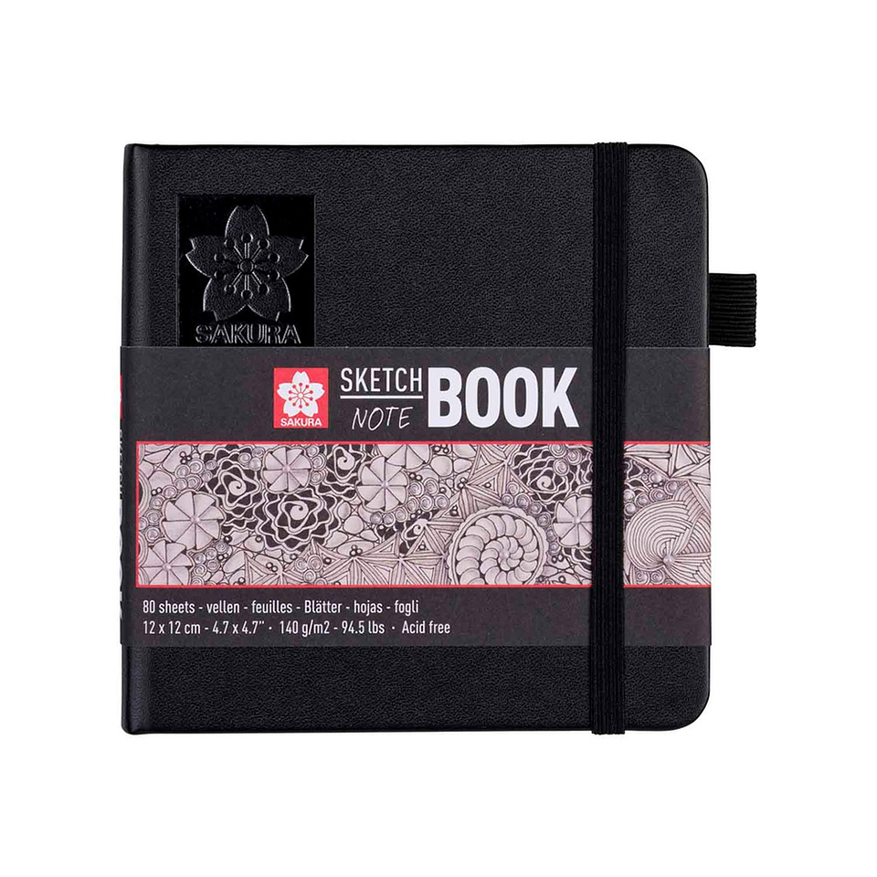 SKETCHBOOK SAKURA HOJA BLANCA CREMA 12X12CM 140GR 80 HOJAS  2