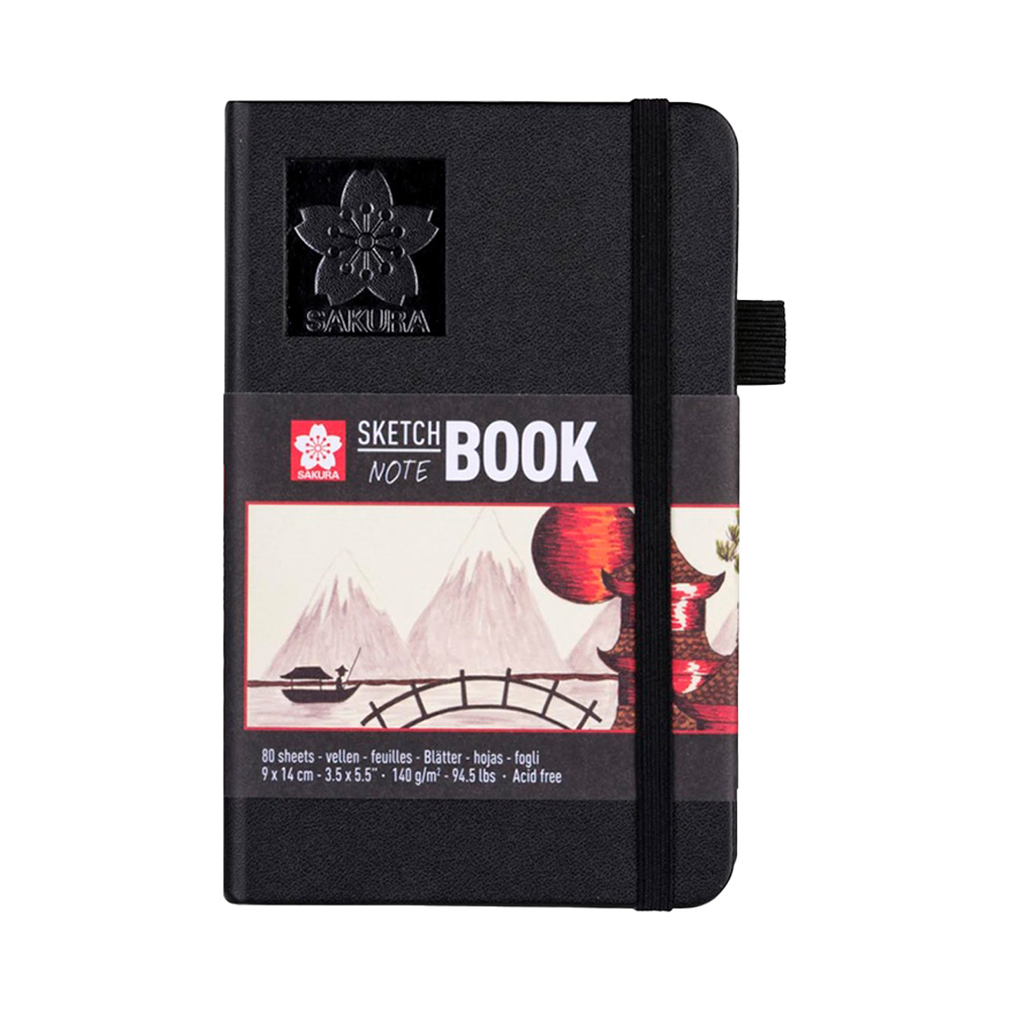 SKETCHBOOK SAKURA HOJA BLANCA CREMA 9X14CM 140GR 80 HOJAS  2