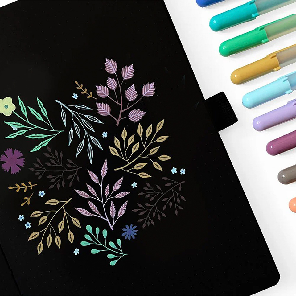 SKETCHBOOK SAKURA HOJA COLOR NEGRO 12X12 CM 140GR 80 HOJAS  4