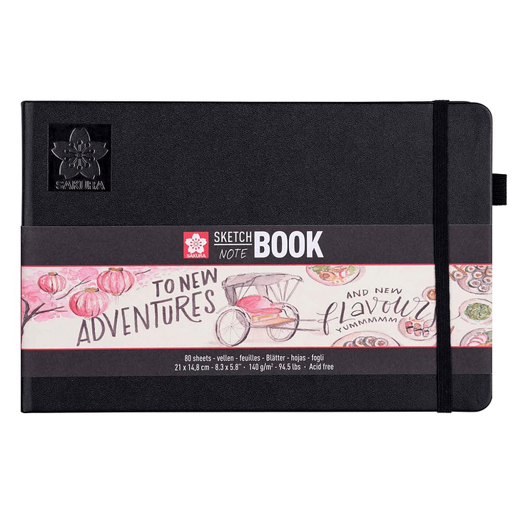 SKETCHBOOK SAKURA HOJA BLANCA CREMA A5 (14,8X21CM)  2