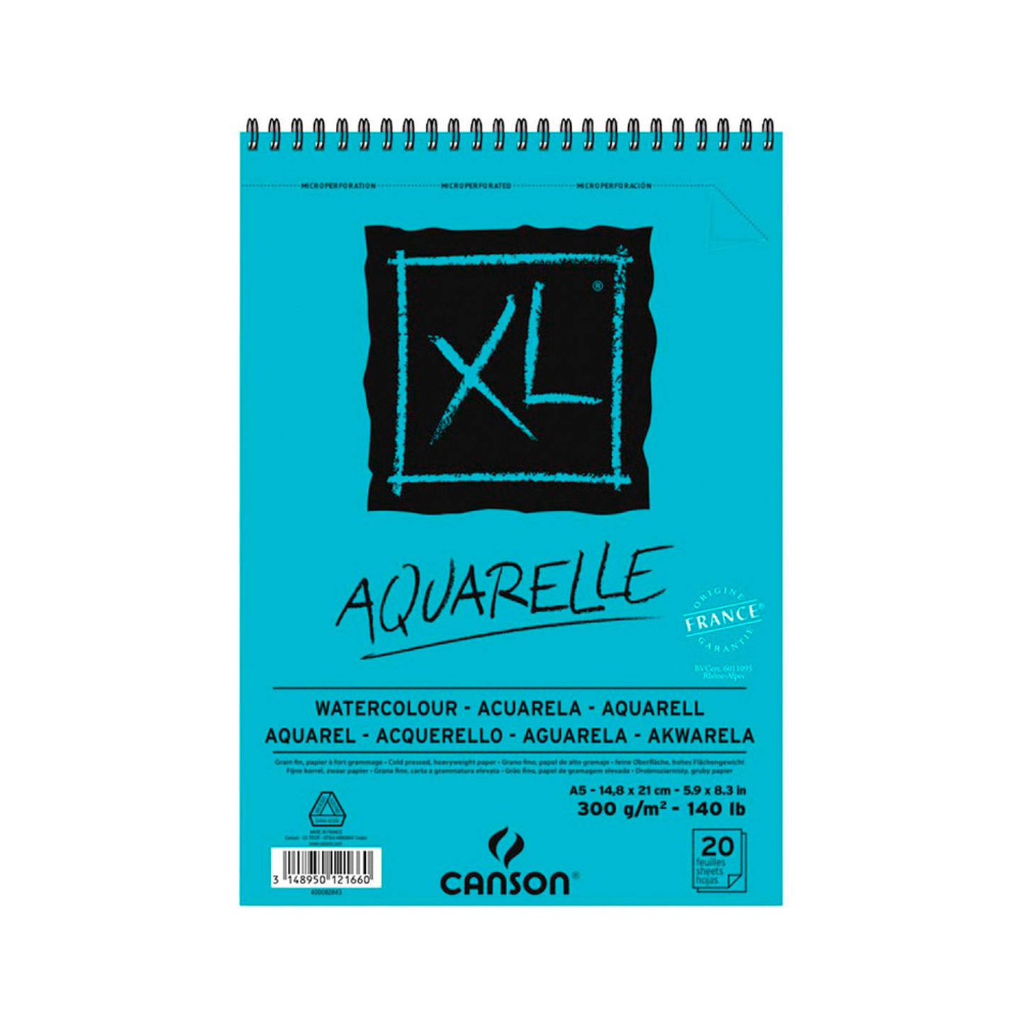 CANSON XL CROQUERA AQUARELLE A5 14,8 X 21 CM 20 HOJAS  3